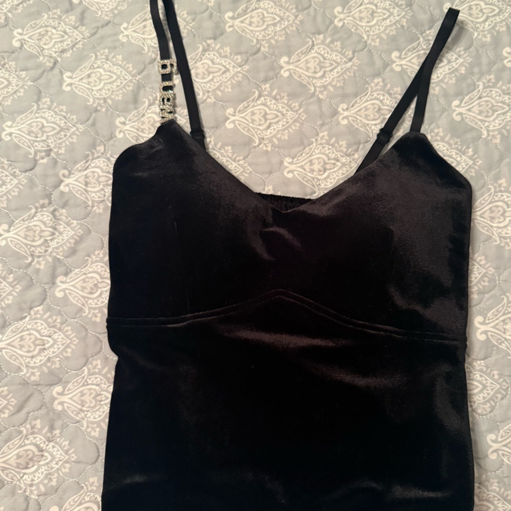 Elegant Black Velvet Women's Top - Picture 7 of 11